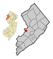 贝尔维迪尔在新泽西州中的位置