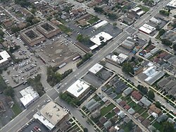 Aerial view of Archer Avenue in Garfield Ridge