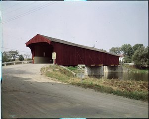 Covered bridge in West Montrose, 1960