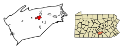 Location of Carlisle in Cumberland County, Pennsylvania