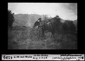 Leo Wehrli with mule, expedition to settle the border (1898)