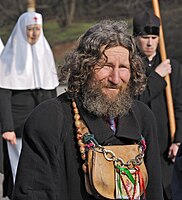 Russian Orthodox Church procession participant in Kyiv. 2010