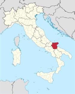 福贾省在意大利的位置