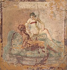 Sexual scene from Pompeii in the Secret Museum