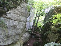 Split rock at the Schafberg