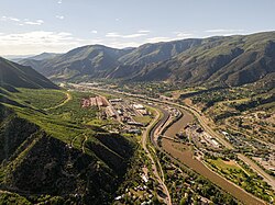 Drone View of Glenwood Springs