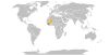 Location map for Guinea and Mali.