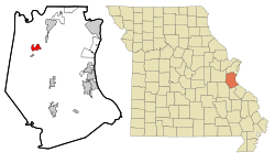 Location of Cedar Hill, Missouri