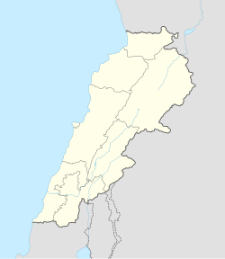 Map showing the location of Billa within Lebanon