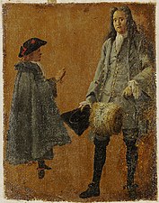 Luca Carlevarijs— Two Studies of Men, c. 1700–1710