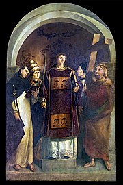 St Vincent with saints Domenic, Lorenzo Giustiniani, Elena and Pope Eugenius IV by Jacopo Palma the Elder