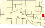 标示出穆迪县位置的地图