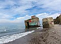 Bunker system exposed by coastal erosion on the Hoher Ufer near Niehagen