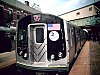A weekend R160A M shuttle train on the center track prior to the extension of weekend M service from Myrtle Avenue to Essex Street