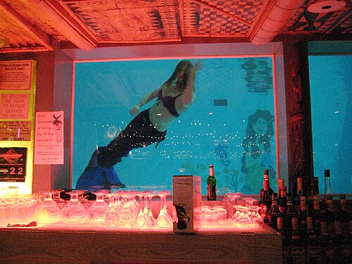 The Sip 'n Dip Lounge, in which women dressed as mermaids swim in an aquarium-like pool, was raised to GA by Montanabw, alongside two other GAs and an FA.