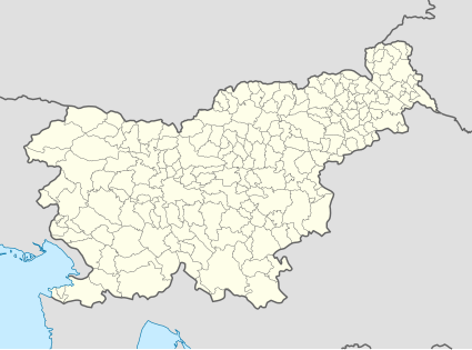 Locations of the 2014–15 Slovenian First League teams