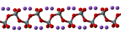 Ball and stick model of polymeric sodium silicate