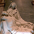 A close up of The Pieta, one of the 14 Stations of the Cross.