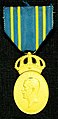 Pre-1943 medal in gold (obverse). Picture of Gustaf V.