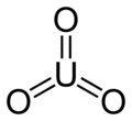 Uranium trioxide molecule, trigonal planar