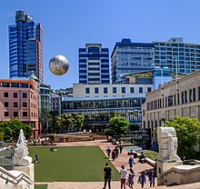 View of Civic Square from the bridge