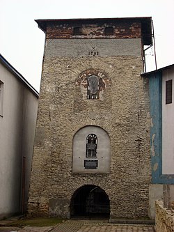 18th-century industrial tower in Poręba