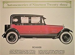 1923 Roamer 5-passenger sedan brochure