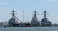 Three Arleigh Burke class U.S. Navy vessels