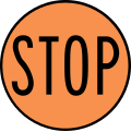 (R6-7) Hand Held Stop Sign (for children crossings)