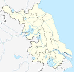 1974年常州地震在江蘇的位置