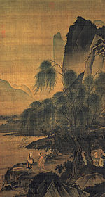 渭滨垂钓图，绢本设色，台湾台北国立故宫博物院藏