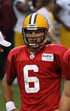 Graham Harrell at the Green Bay Packers training camp in 2011