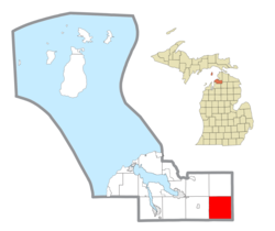 Location within Charlevoix County