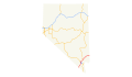 Interstate 15 in Nevada map