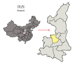 咸阳市在陕西省的地理位置