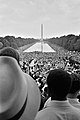 Image 11Crowds surrounding the Reflecting Pool, during the August 28 1963 March on Washington for Jobs and Freedom. An estimated 200,000 to 500,000 people participated in the march, which featured Martin Luther King Jr.'s famous "I Have a Dream" speech. It was a major factor leading to the passage of the Civil Rights Act of 1964 and the 1965 Voting Rights Act. The march was also condemned by the Nation of Islam and Malcolm X, who termed it the "farce on Washington".