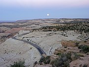 Moonrise over SR-12 in Grand Staircase–Escalante National Monument