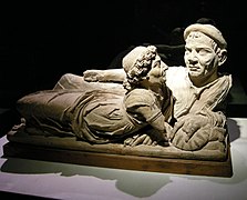 Lid of a funerary urn, terracotta, Volterra.