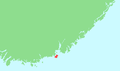 Flekkerøy (red) in the very southern part of Norway