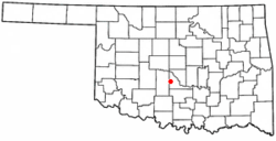 Location of Dibble, Oklahoma