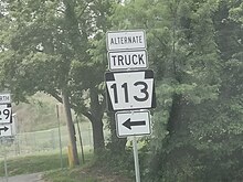 PA 113 Alternate Truck from Plank Road.