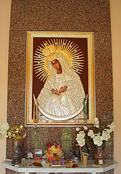 An altar featuring the icon in Rokitno