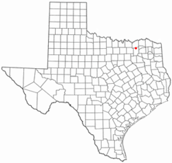 Location of Wolfe City, Texas