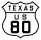 Alternate U.S. Highway 80 marker