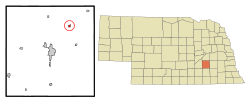Location of Thayer, Nebraska