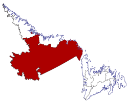 Location of Division No. 10 in Newfoundland and Labrador