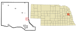 Location of Nickerson, Nebraska