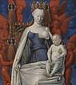 让·富凯《天使围绕着圣母子》，1450年代
