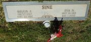 Grave of Melvin E. Sine (1907-1987) and Eva Sine (1910-2002)