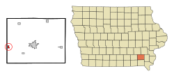 Location of Batavia, Iowa